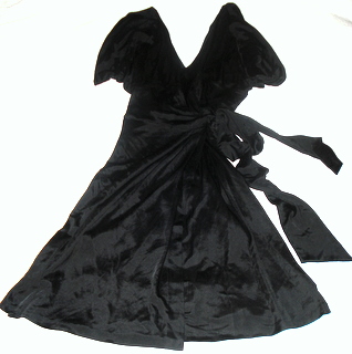 diane von furstenburg wrap dress, black, sleeveless